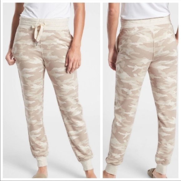Athleta Balance Printed Soft Joggers Pants Camo Oatmeal Heather - Picture 1 of 8